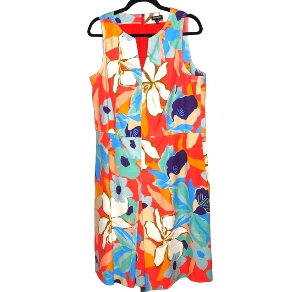 Worth Ladies 16 Gorgeous Colorful Summer Dress. 98% Cotton